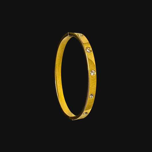 CARTIER Engraved Gold Plated Bracelet