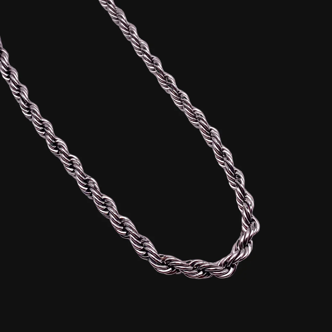 ROPE CHAIN SILVER STAINLESS STEEL